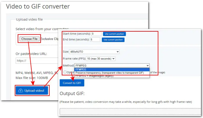Convert a Video to GIF Online