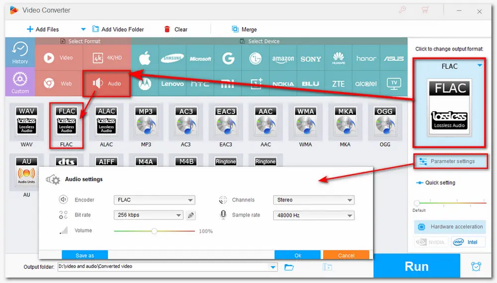 Select Output Format