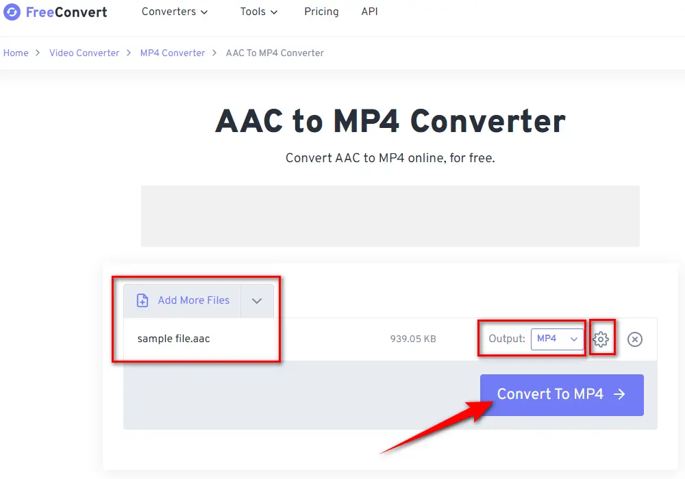Convert AAC to MP4 Online