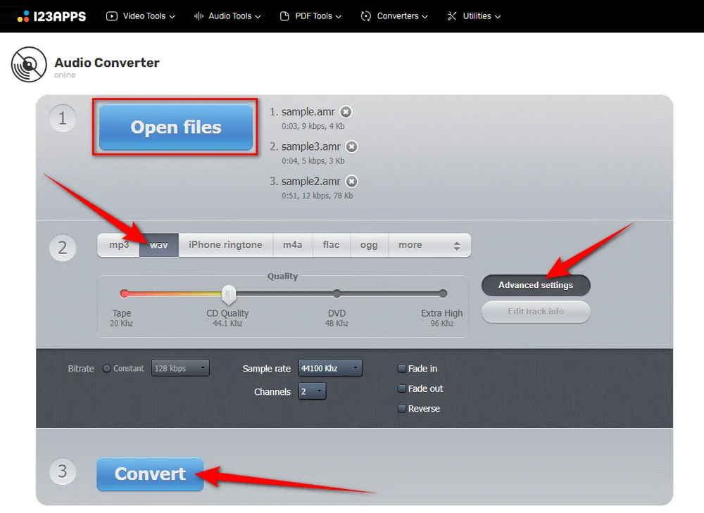 Online AMR to WAV Converter