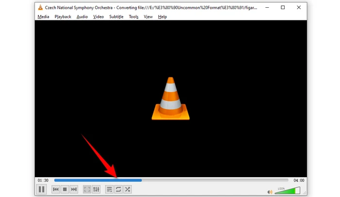 Start VLC Audio Conversion Process