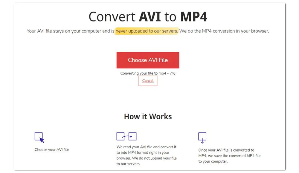 Convert AVI Movie to MP4 Online