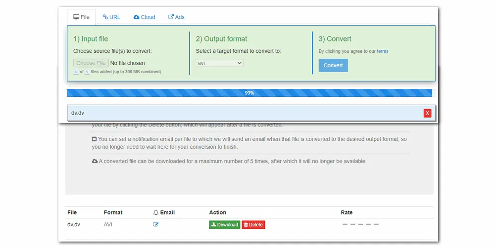 DV to AVI Online Converter