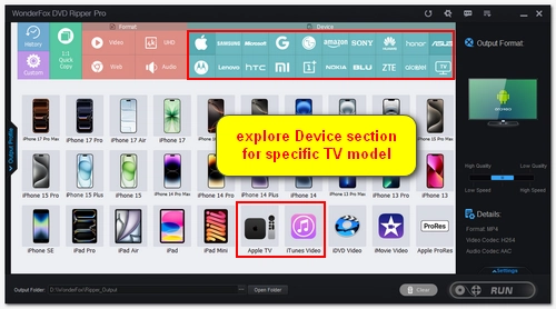 Set Output Settings