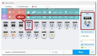 Select Output Format