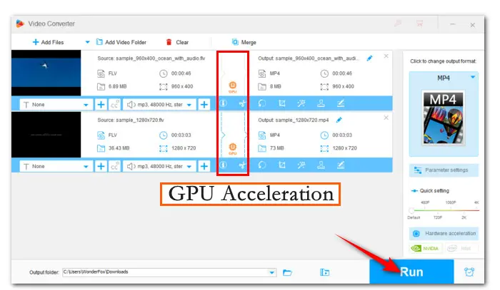 Start Converting FLV to MP4 on Windows 10