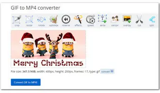 Convert GIF File to MP4 with Ezgif