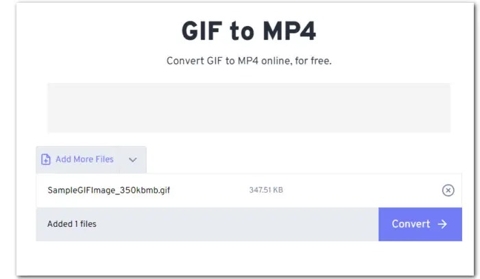 Turn GIF to MP4 with FreeConvert
