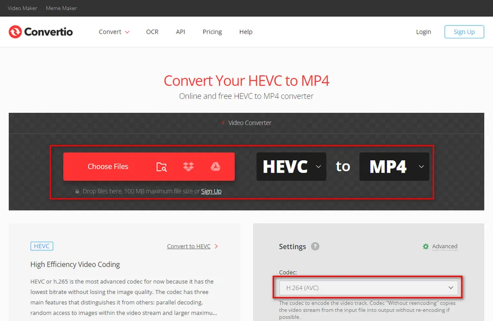 HEVC to MP4 Converter Free Online
