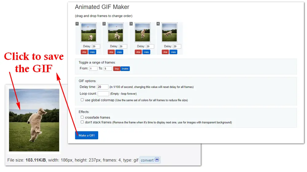 GIF to JPG converter (online)