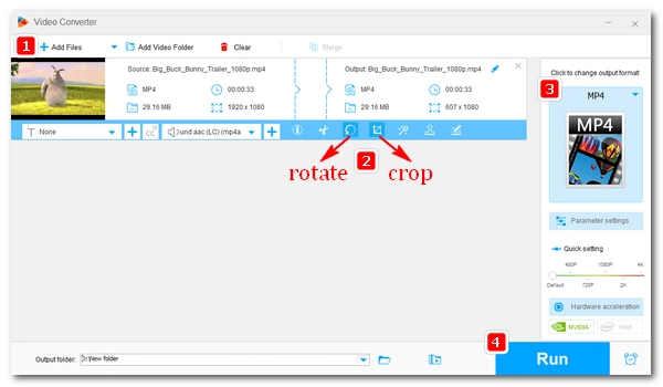 Convert Landscape Video to Portrait on PC