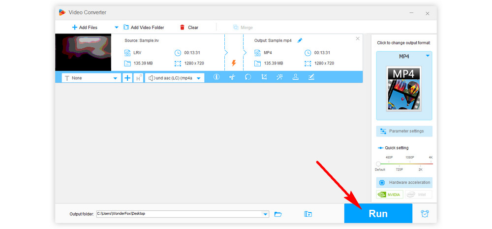 LRV to MP4 converter - Start Conversion