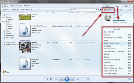 Burn M4A Files to CD in WMP