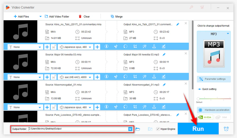 Start MKA Conversion