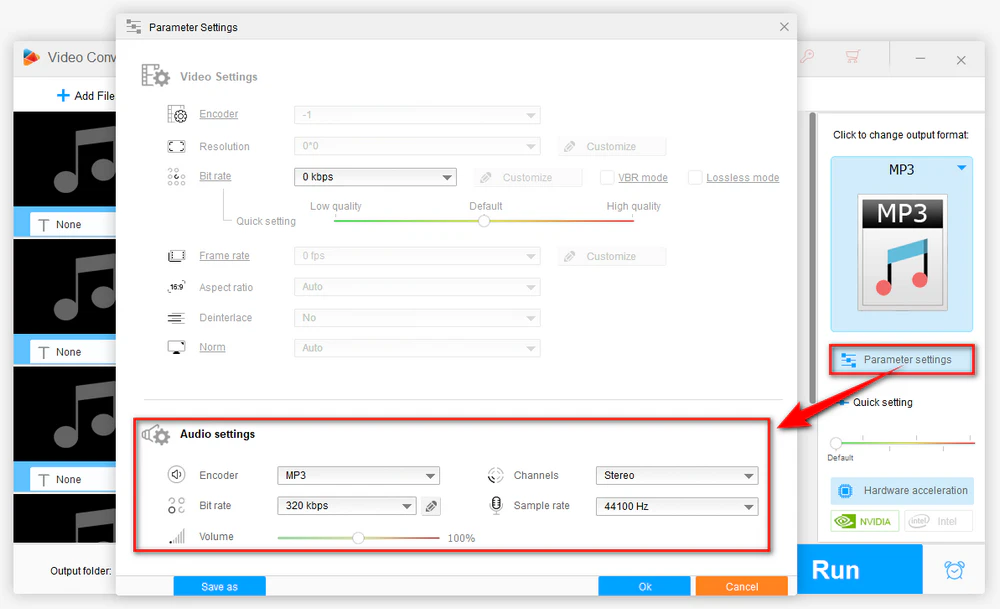 Adjust Audio Parameters
