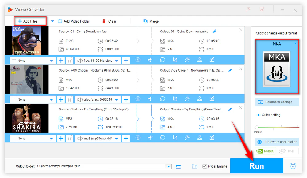 Convert Other Audio Files to MKA