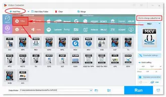 Select MKV As Output Format