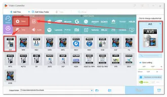 Choose AVI as Output Format