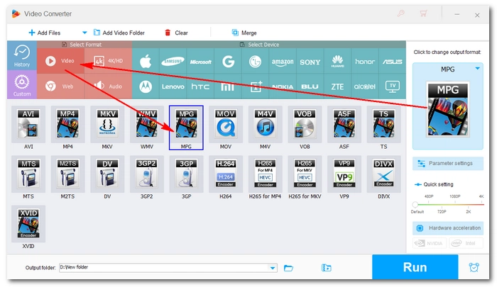 Choose Output Format