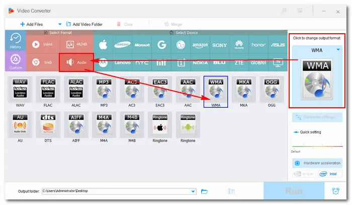 Pick Output Format