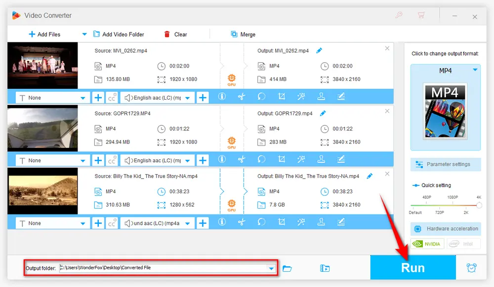 Convert MP4 to 4K UHD