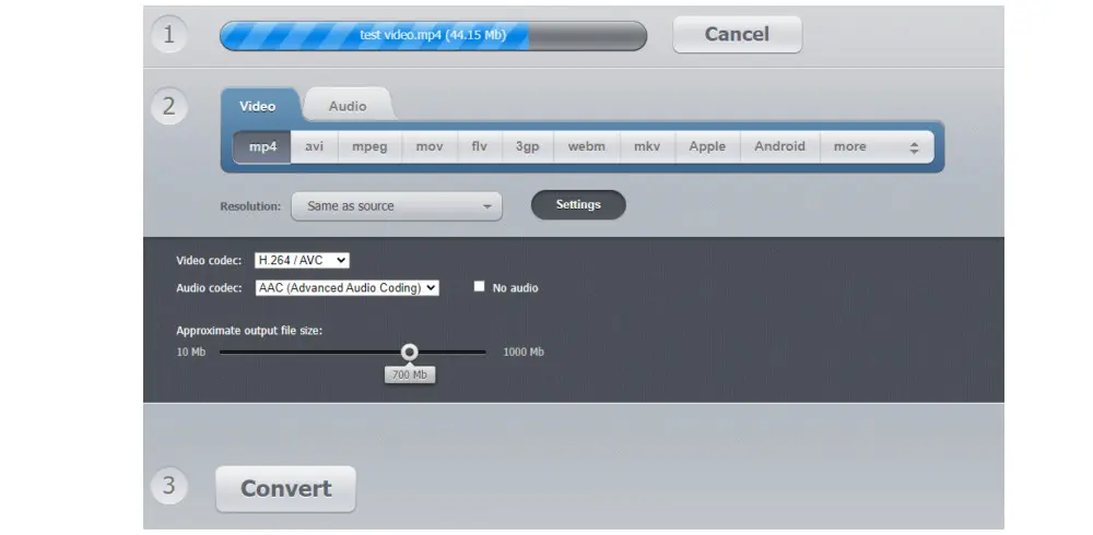 Convert MP4 to AVI Online Free Unlimited No Watermark