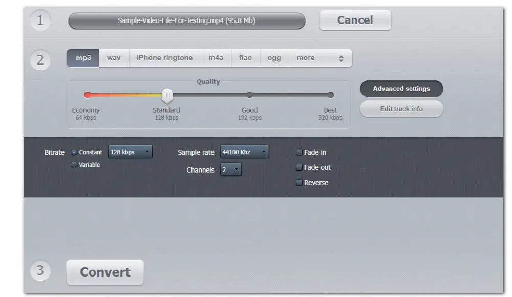 Convert MP4 to MP3 Online Free Unlimited Large Files