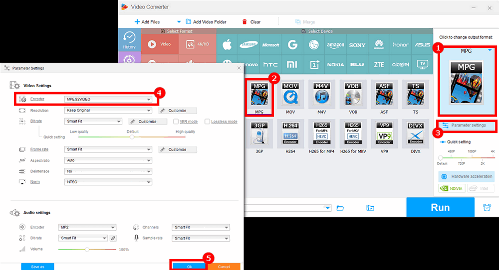 Select Output Format