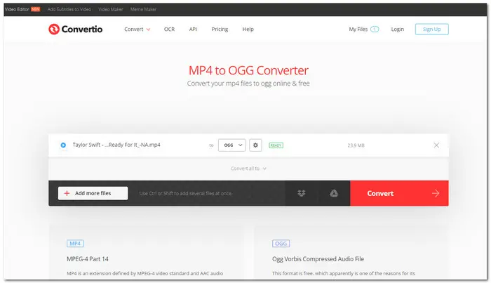 MP4 to OGG Converter Online