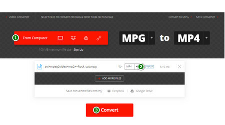 How to Use .mpg to .mp4 Online Converter