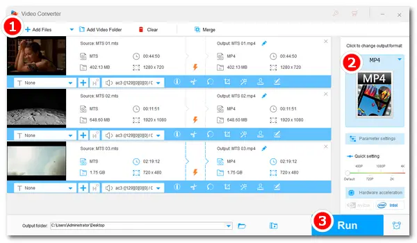 MTS Files to MP4