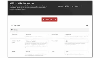 Convert MTS to MP4 Online