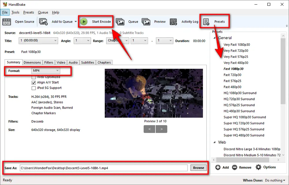 HandBrake MVE Converter