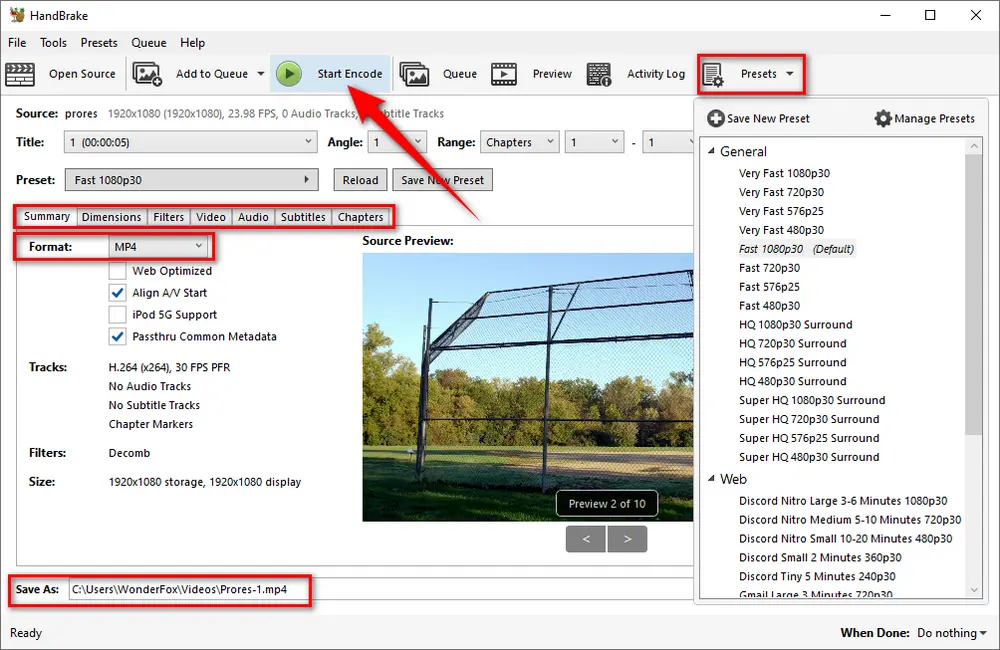 HandBrake MXF Video Converter