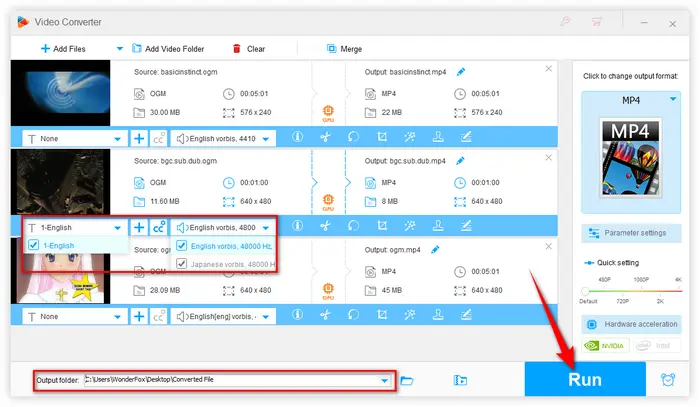 Convert OGM Files to MP4