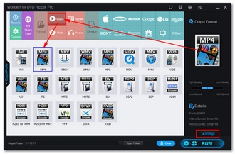 Select Output Format