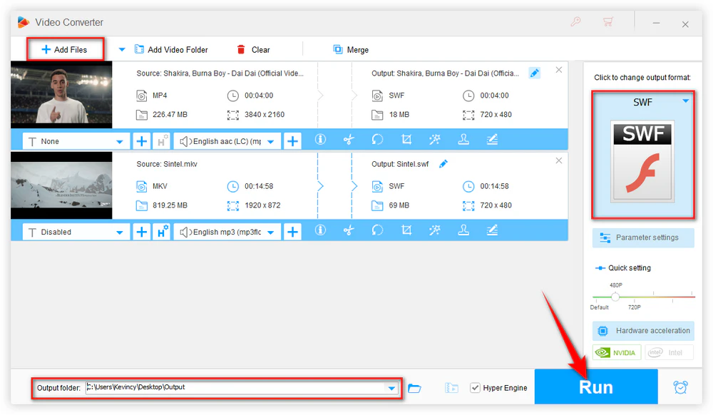 Convert a Video to SWF
