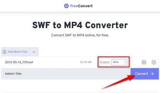 Online SWF to MP4 Converter