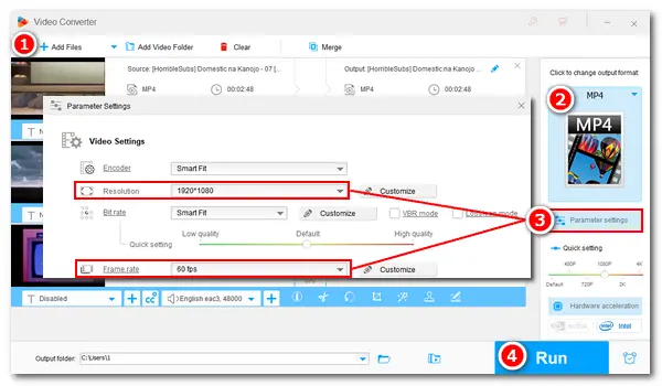 Convert Videos to 1080P 60 FPS