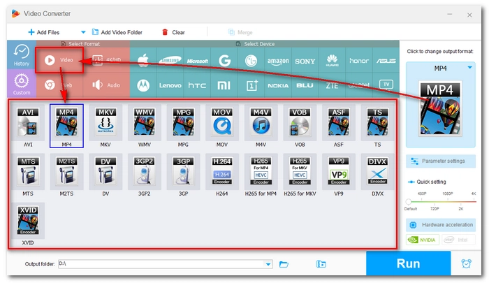 Choose Output Format