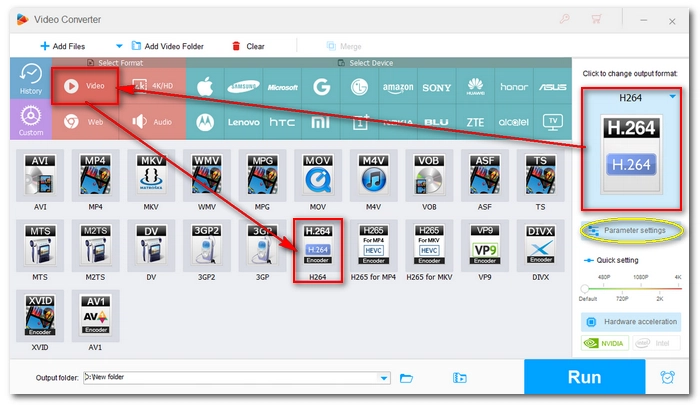 Select AVC Format