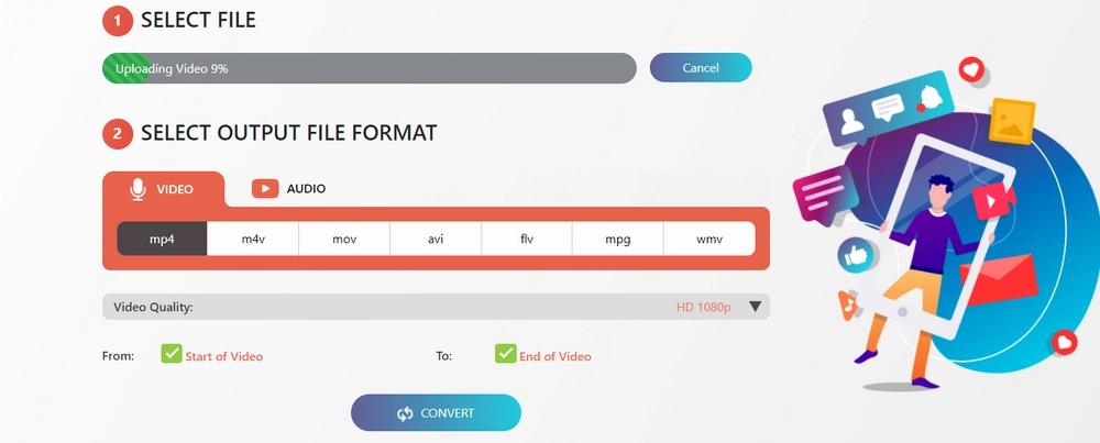 How to convert low quality video to 1080p HD