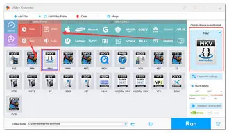 Select a Target Output Format