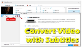 Convert Video with Subtitles