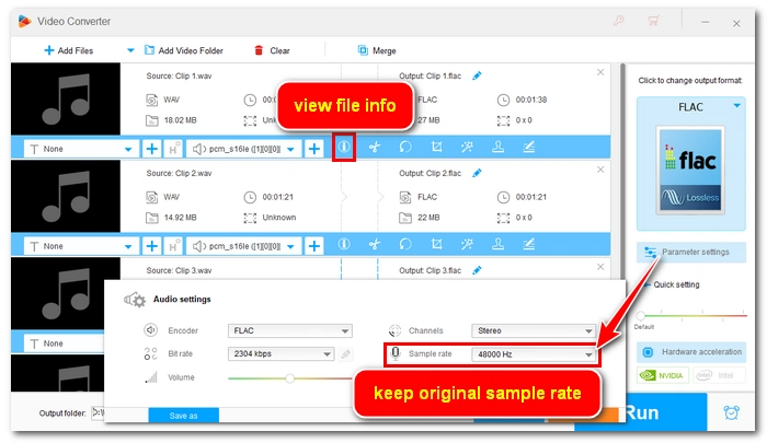 Convert WAV to FLAC or ALAC