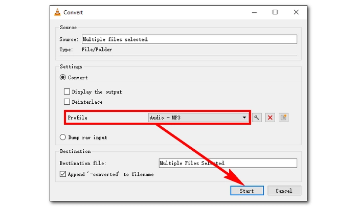 VLC Convert WAV to MP3