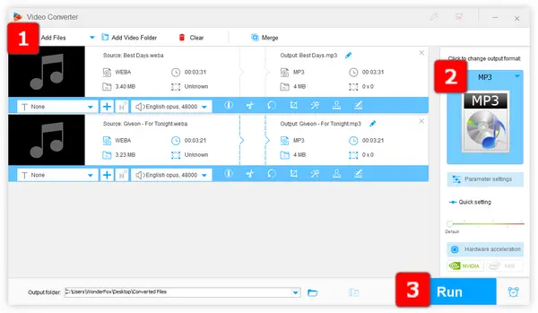 WEBA to MP3 Converter