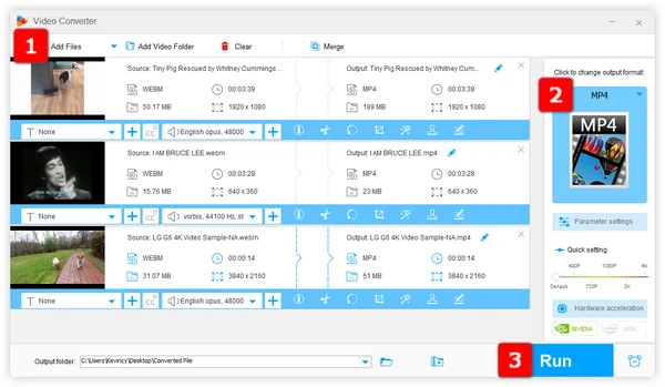 Convert WebM to MP4 Free