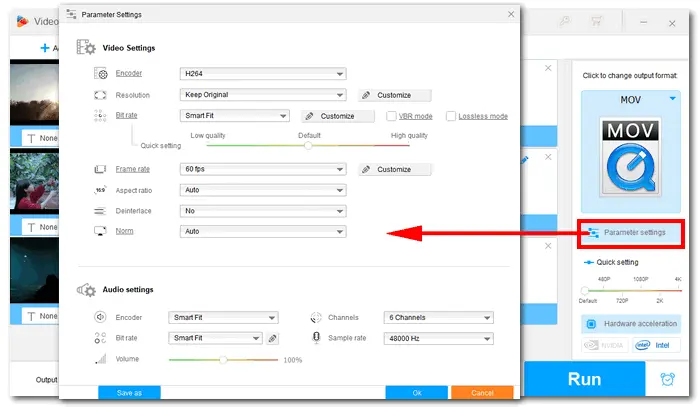 Change Parameter Settings