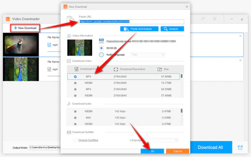 Analyze URLs for YouTube videos or Shorts